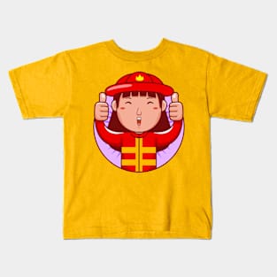 Firefighter Woman Kids T-Shirt